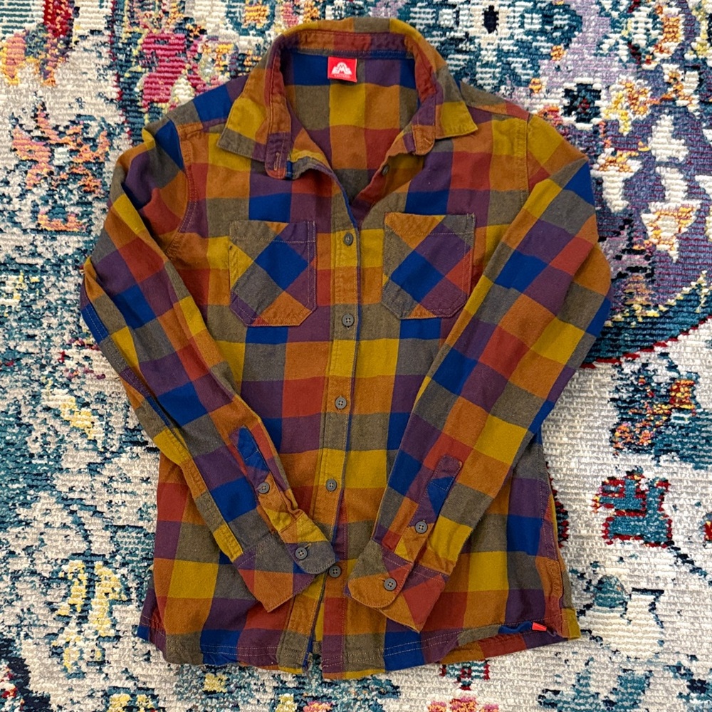 Multicolor Plaid Button-Up Shirt
